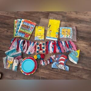 Dr. Seuss Party Decorations - Red, Blue, Yellow